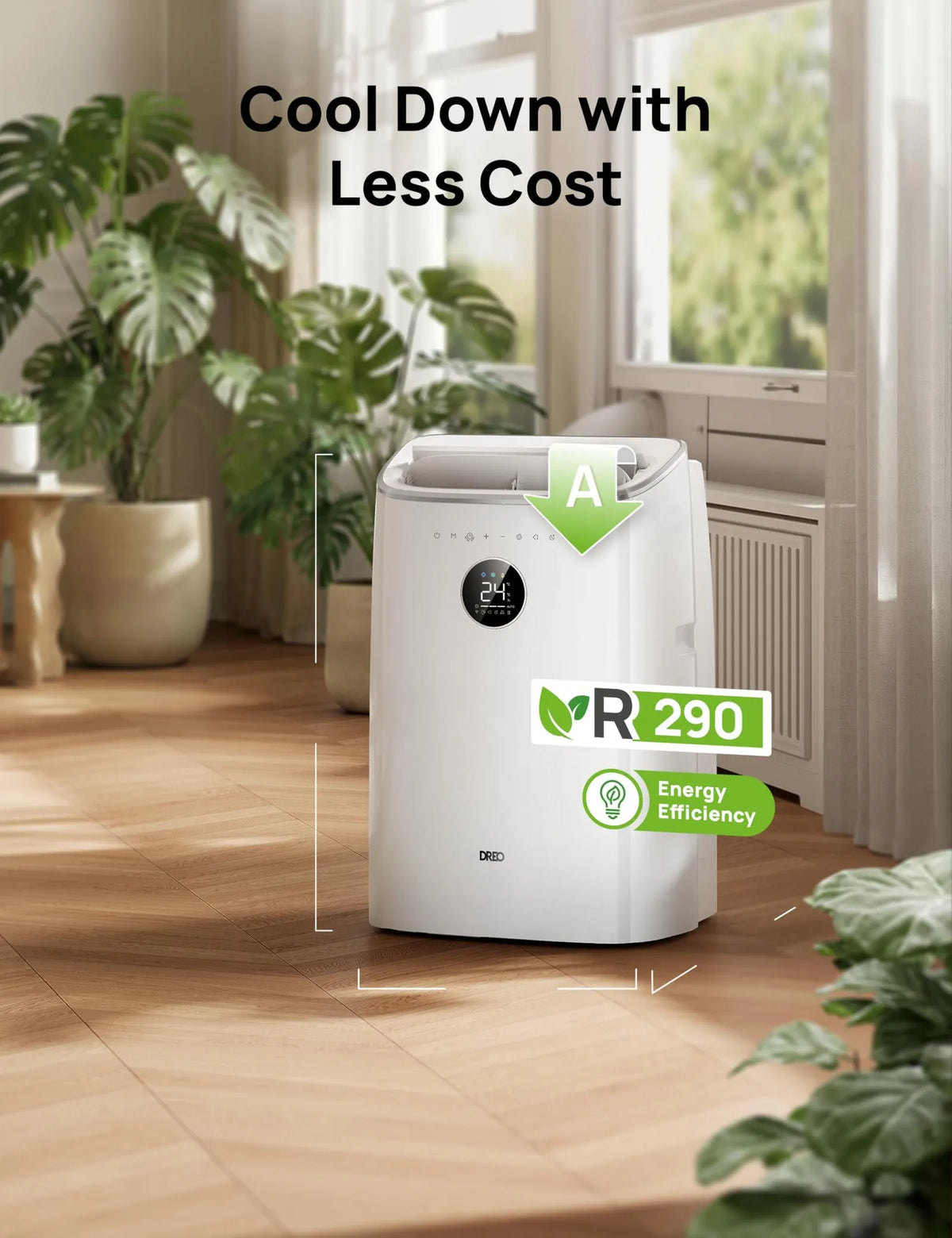 Smart Portable Air Conditioner with Cooling, Fan & Dehumidifier Modes