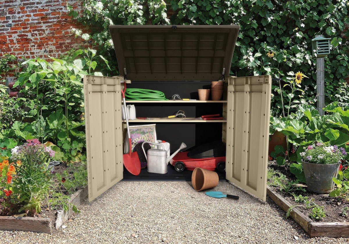 Keter Store-It Arc Garden Shed 1200L - Taupe/Beige