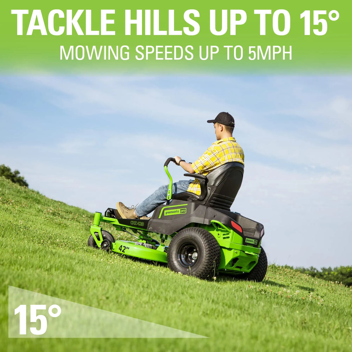 80V 42″ Cordless Battery CrossoverT Riding Lawn Mower, Twelve (12) 4.0 Ah Batteries and (3) Dual-Port Turbo Chargers, CRT4281