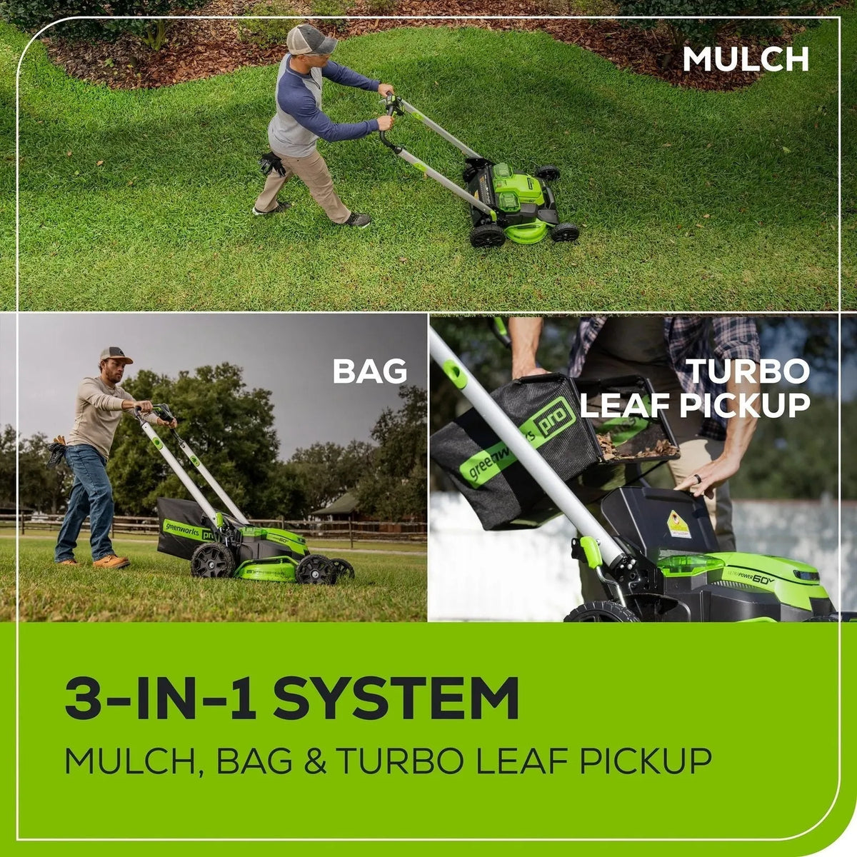 Greenworks 60V 25″ Cordless Brushless Self-Propelled Mower + Two (2) 4.0Ah Batteries & Dual Port Charger