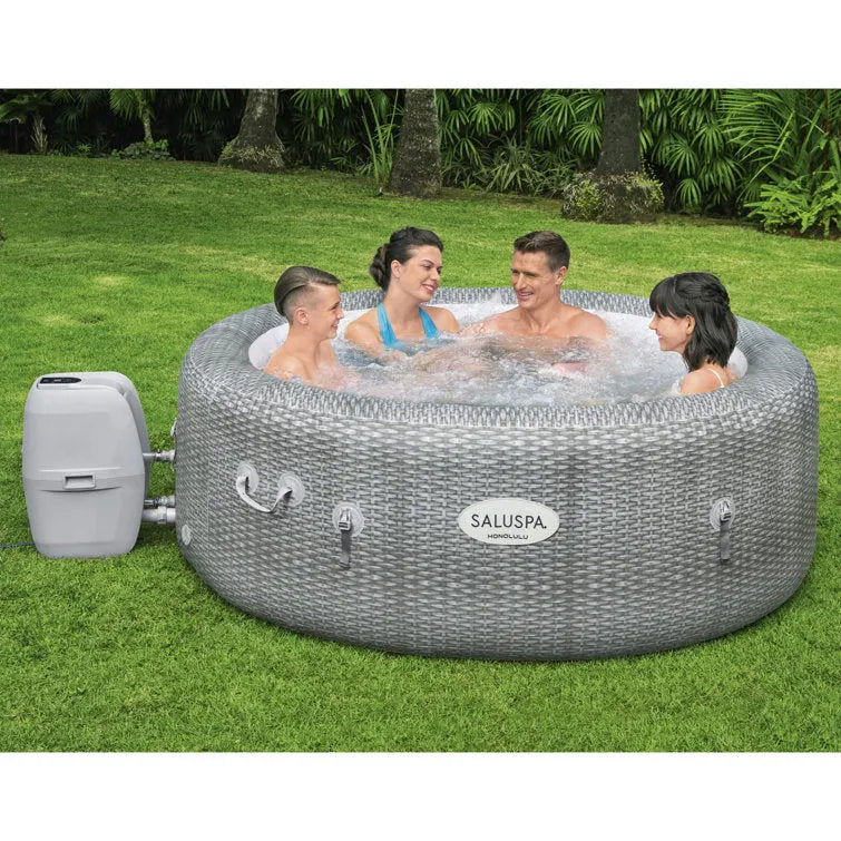 Bestway Saluspa Airjet 6 Person Inflatable Hot Tub Spa with Chemical Treatment