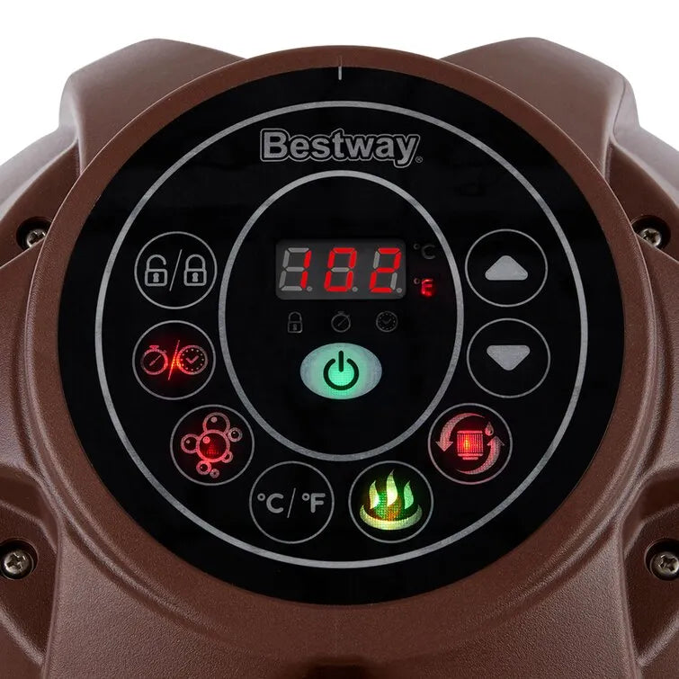 Bestway SaluSpa Helsinki 7 Person Inflatable Hot Tub Spa w/ Algaecide Treatment