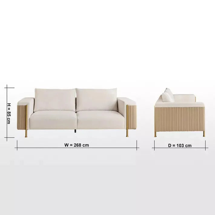 Allecia 4-Seater Fabric Sofa