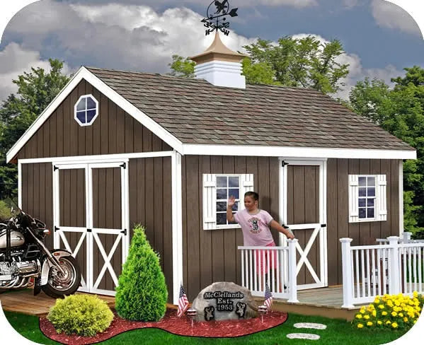 Easton 16×12 Wood Storage Shed Kit – ALL Pre-Cut