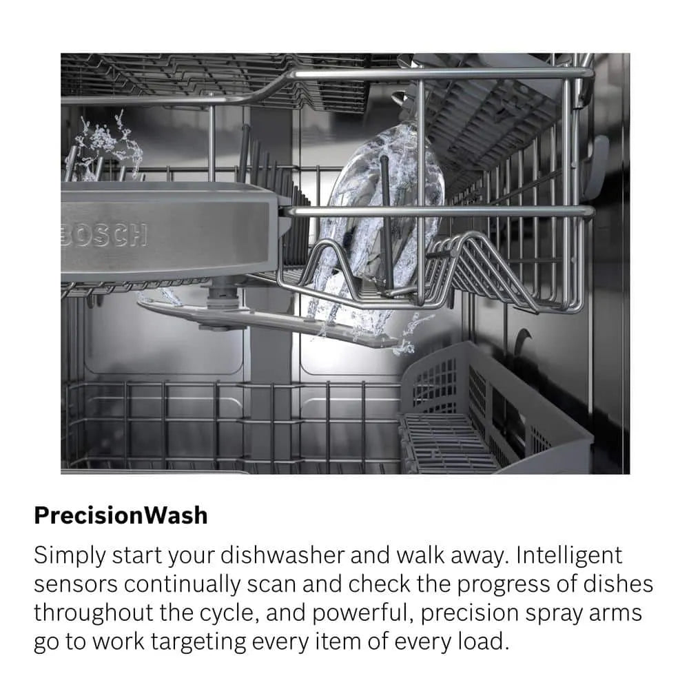 Bosch 800 Series 24 in. Stainless Steel Top Control Tall Tub Dishwasher with Stainless Steel Tub, Crystal Dry, 42dBA