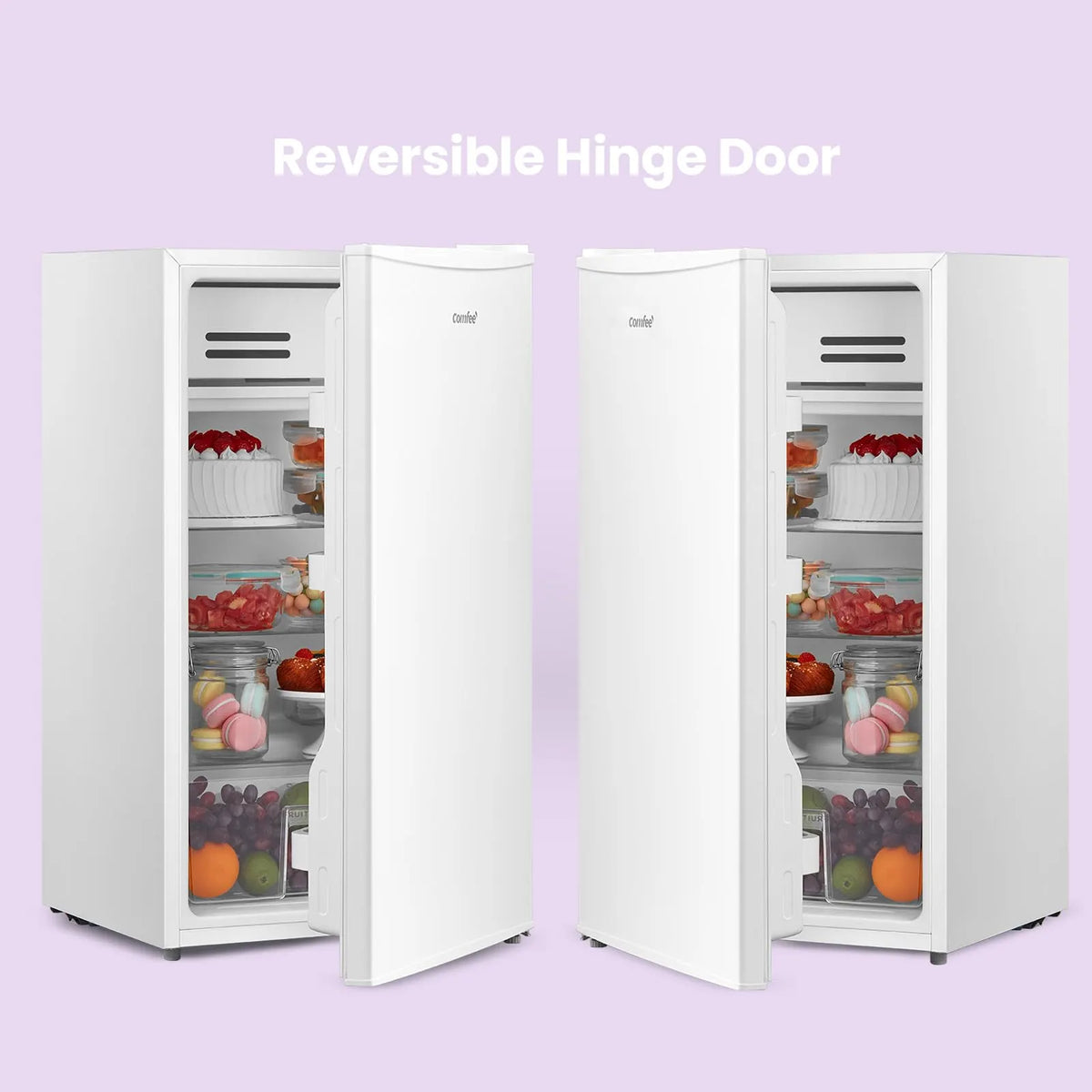 COMFEE' 93L Under Counter Fridge with Freezer, White