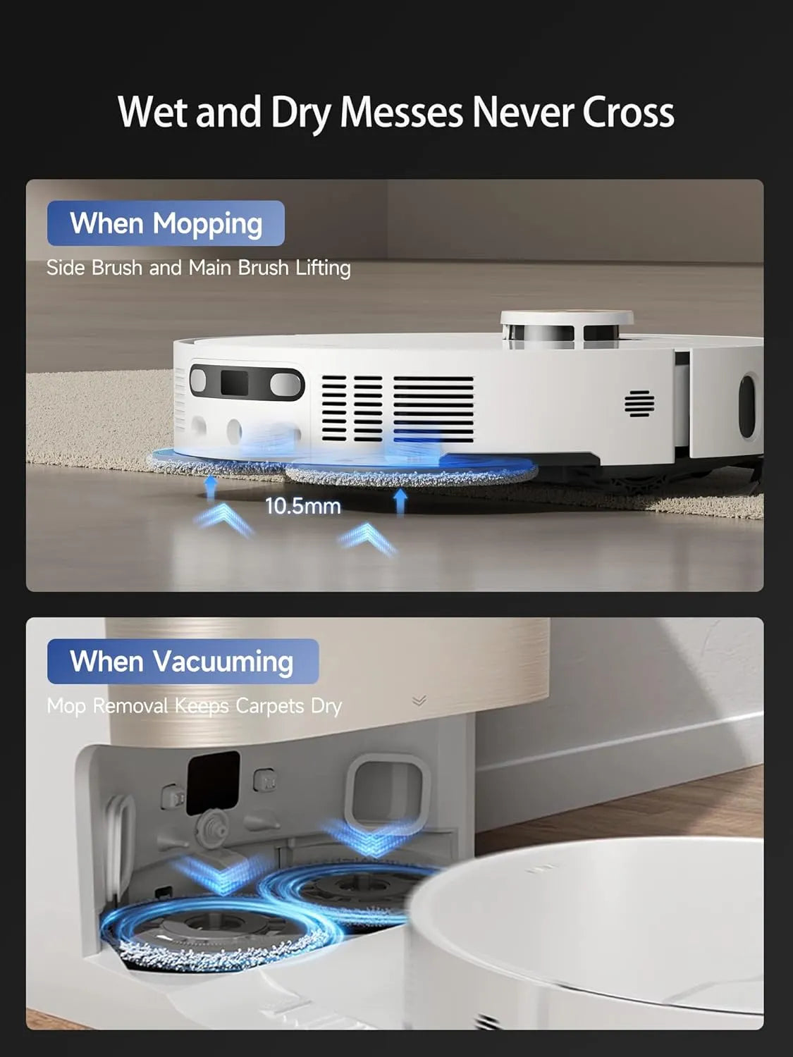 Dreame X40 Ultra Robot Vacuum with 12,000Pa Suction, Liftable Mop, Self-Cleaning & Auto-Empty