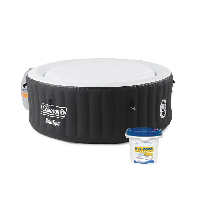Spa Gonflable Rond En Vinyle Noir À 4 Jets Pour 4 Personnes Bestway