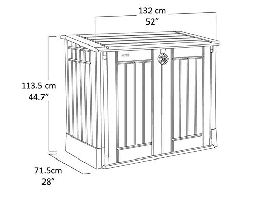 Keter Store-It-Out Midi Storage Shed 130x74x110 cm Beige/Brown