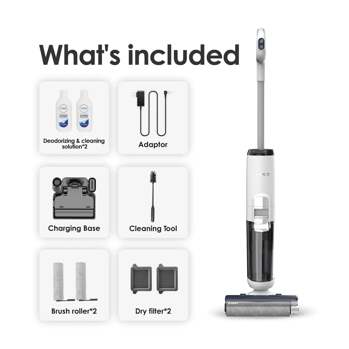 Tineco iFLOOR 5 Breeze Cordless Wet and Dry Vacuum Floor Washer