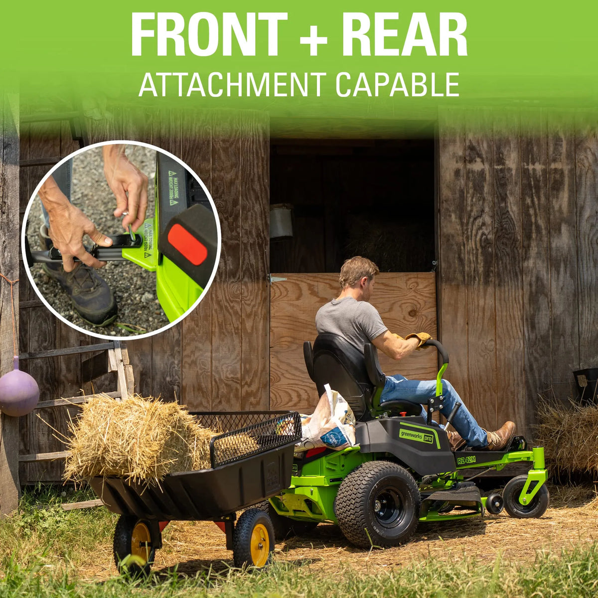 80V 42″ Cordless Battery CrossoverT Riding Lawn Mower, Twelve (12) 4.0 Ah Batteries and (3) Dual-Port Turbo Chargers, CRT4281