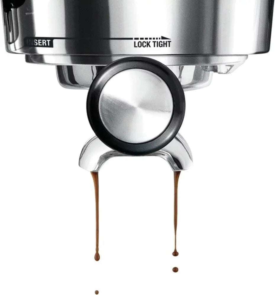 Breville – the Infuser Manual Espresso Machine with 15 bars of pressure, Milk Frother and Water filtration – Silver