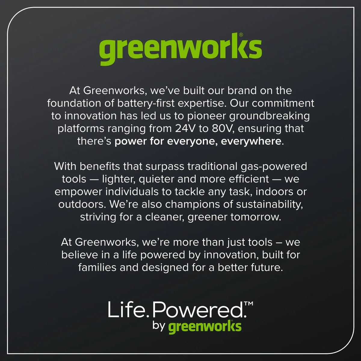 Greenworks 60V 21″ Self Propelled Lawn Mower with (1) 8.0 Ah Battery & Rapid Charger 2546402