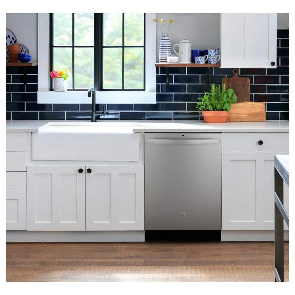 GE 24 in. Fingerprint Resistant Stainless Steel Top Control Built-In Tall Tub Dishwasher with Dry Boost and 52 dBA