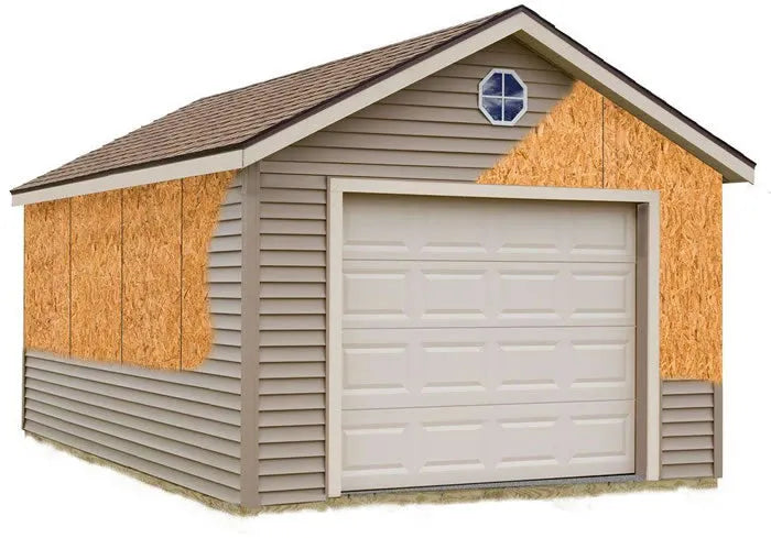 Greenbriar 12×24 Wood Garage Shed Kit – ALL Pre-Cut