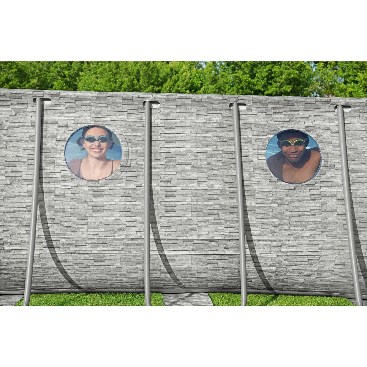 Bestway Power Steel Swim Vista 18′ x 9′ x 48″ Above Ground Swimming Pool Set
