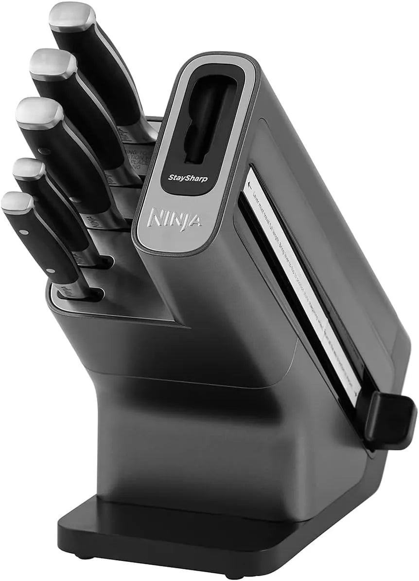 Ninja Foodi StaySharp Knife Block with Built-in Sharpener 5-Piece