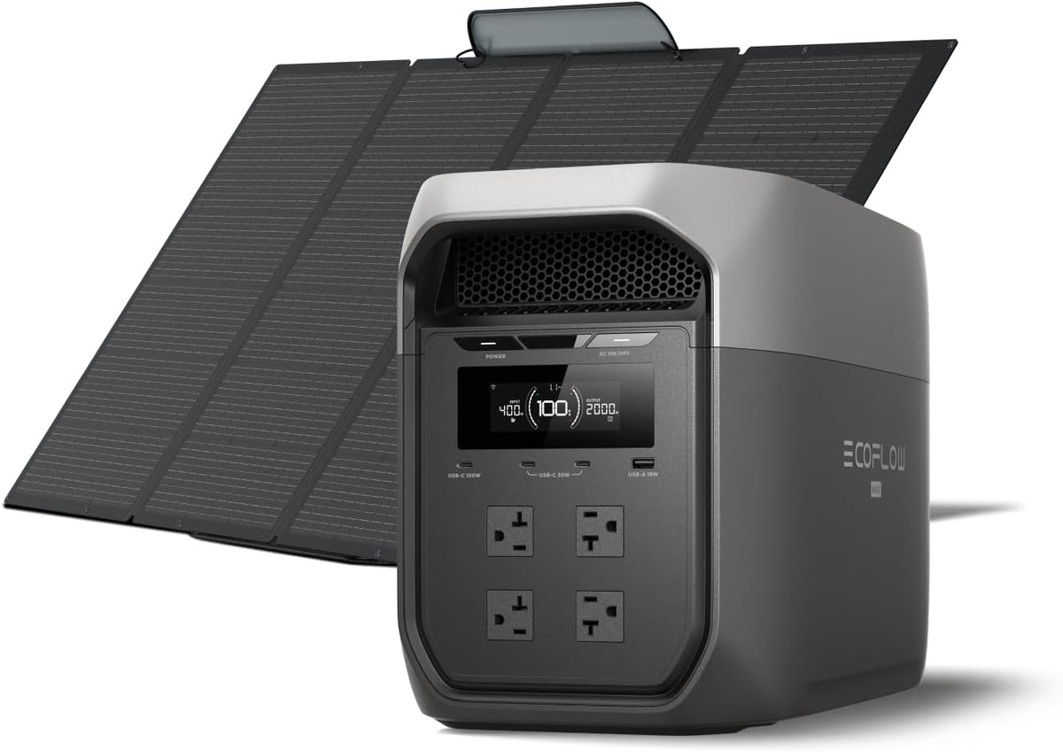 EF ECOFLOW Portable Power Station DELTA 2 Max, 2400W LFP Solar Generator, Full Charge in 1 Hr
