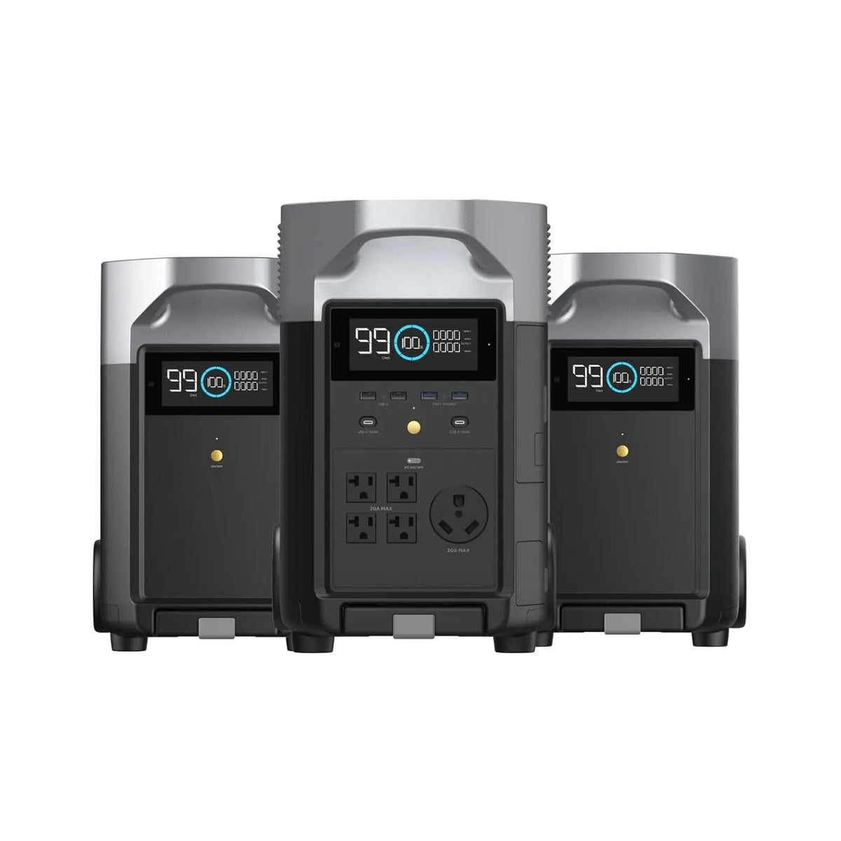 EF ECOFLOW Portable Power Station 3600Wh DELTA Pro, 120V AC Outlets x 5, 3600W, 2.7H Fast Charge, Lifepo4 Power Station