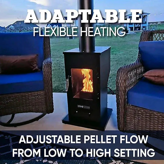 Even Embers Pellet Chiminea, 100 sq. ft., 70,000 BTU