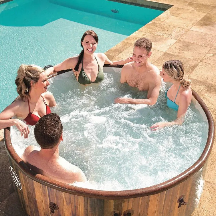 Bestway SaluSpa Helsinki 7 Person Inflatable Hot Tub Spa w/ Algaecide Treatment