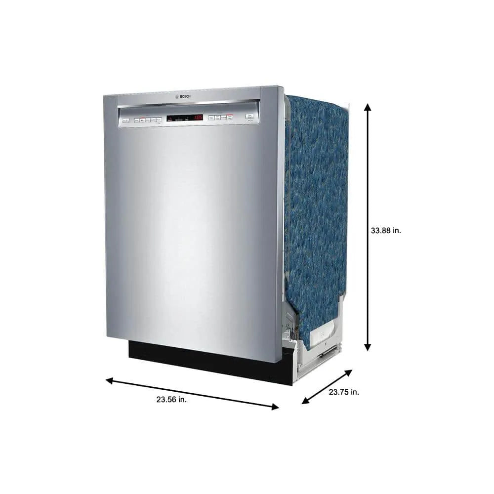 Bosch 300 Series 24 in. Stainless Steel Front Control Tall Tub Dishwasher with Stainless Steel Tub and 3rd Rack, 44dBA