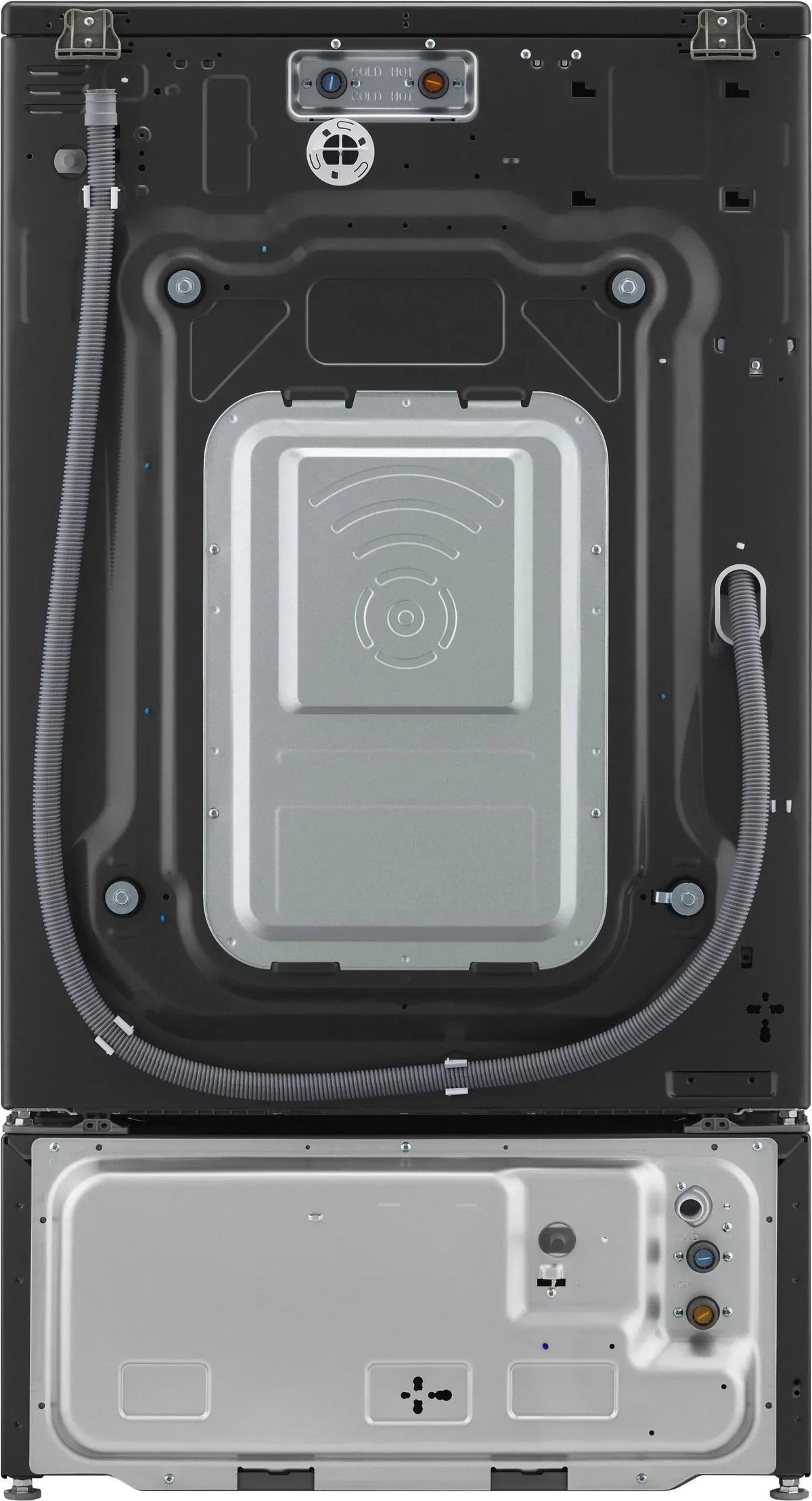 LG – SideKick 1.0 Cu. Ft. High-Efficiency Smart Top Load Pedestal Washer with 3-Motion Technology – Black steel