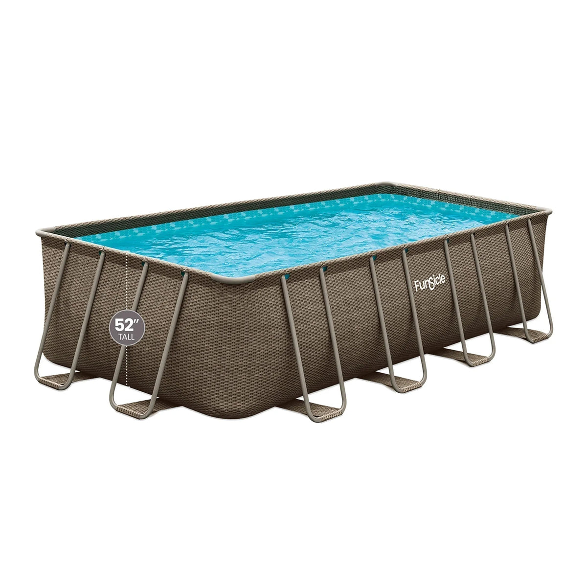 Funsicle 18’x9’x52″ Oasis Rectangular Swimming Pool Set with 18′ Cover