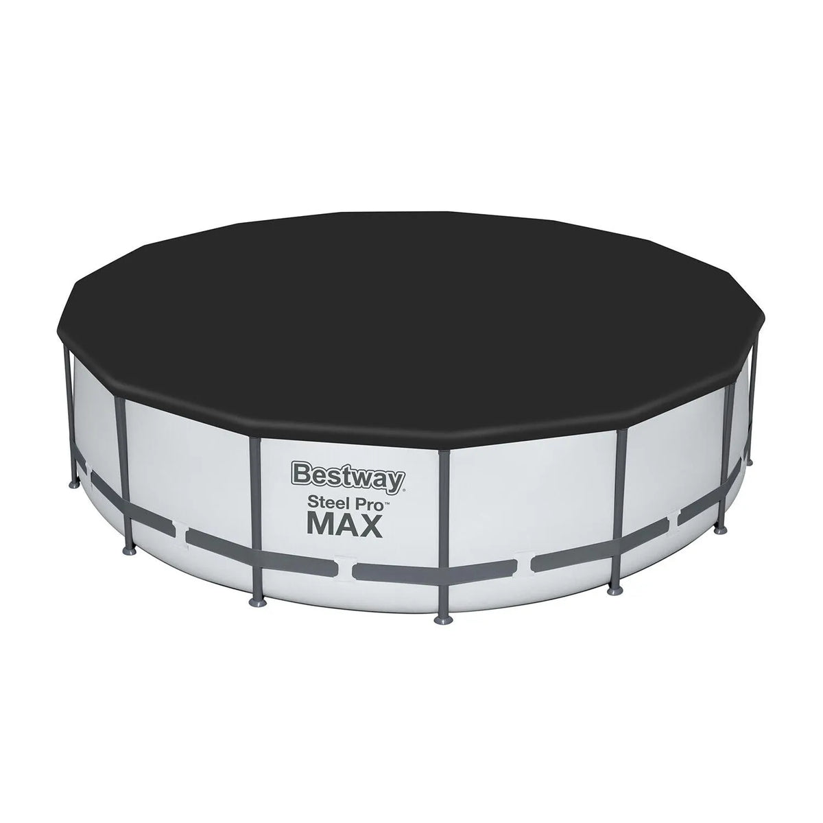 Bestway Steel Pro MAX 15’x48″ Round Above Ground Swimming Pool with Pump & Cover