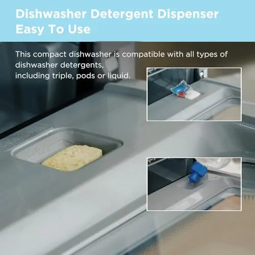 COMFEE' Table Top Dishwasher, 7+3 Programmes, 6L Tank, No Plumbing Required