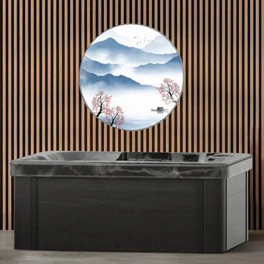 Anyi 110 Volt 1 – Person Solid Wood Rectangle Hot Tub