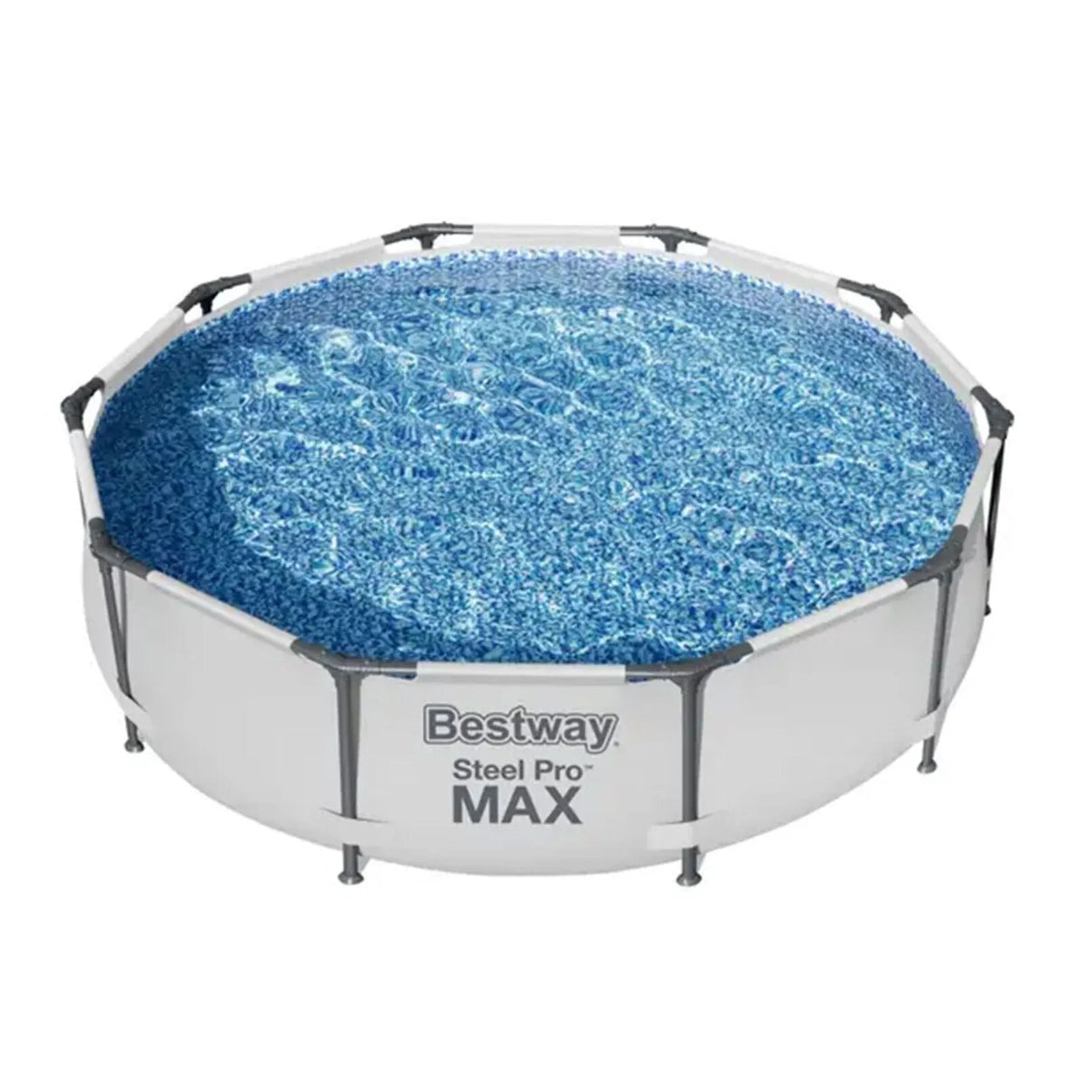 Bestway Steel Pro MAX 10’x30″ Round Above Ground Outdoor Swimming Pool with Pump