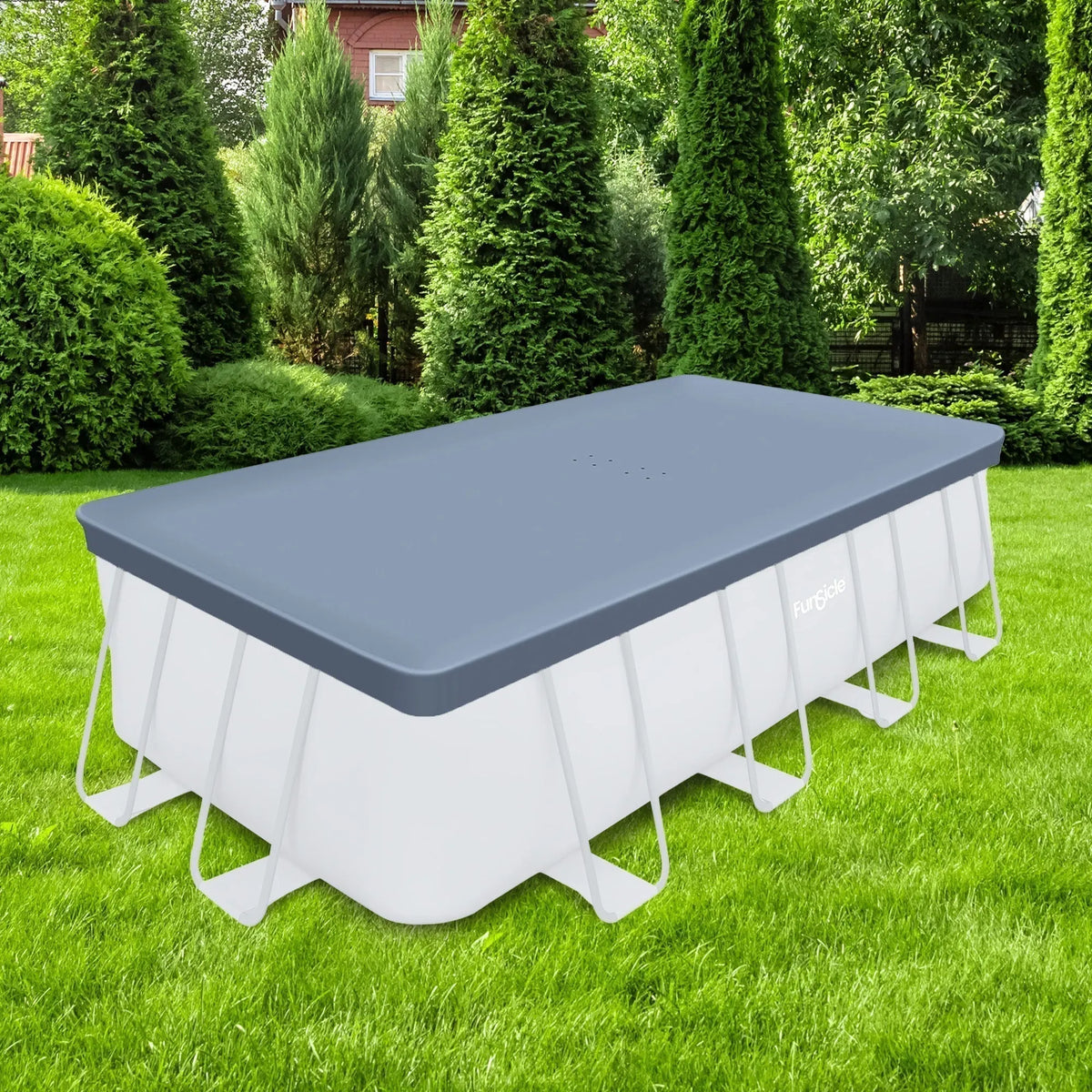 Funsicle 18′ x 9′ x 52″ Oasis Rectangular Swimming Pool Set with 18′ Cover