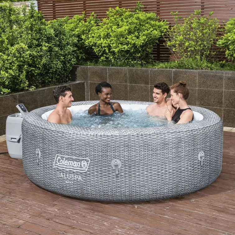 Bestway Coleman Sicily Airjet Inflatable Hot Tub With Energysense Cover, Grey