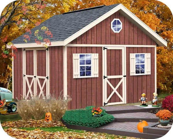 Fairview 12×12 Wood Storage Shed Kit – ALL Pre-Cut