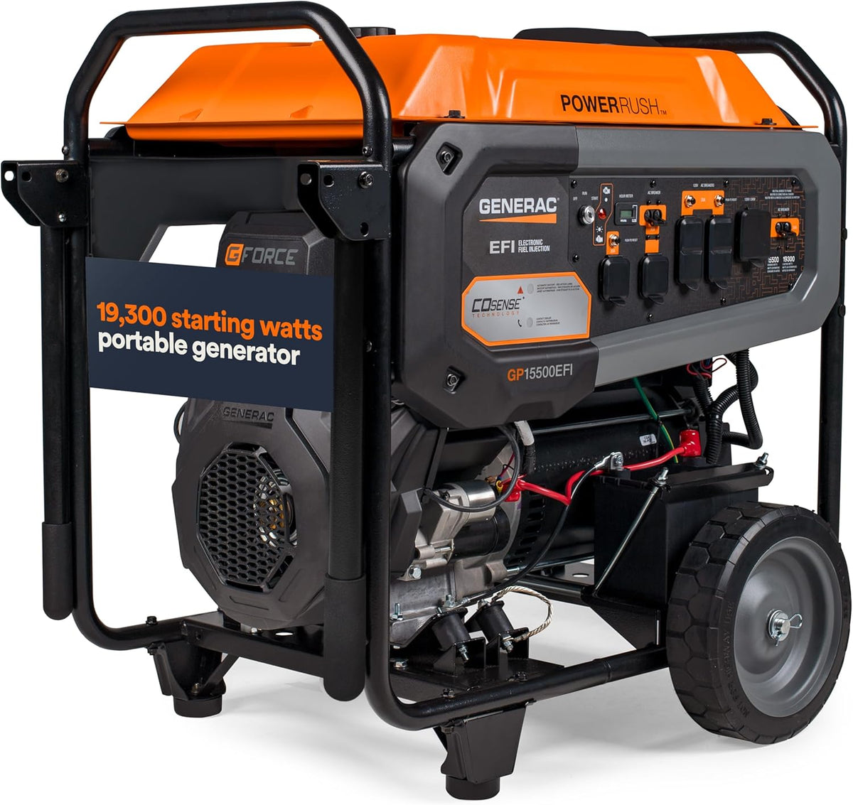 Generac 8,125 Starting Watt Portable Gas Generator – Includes Extension Cord