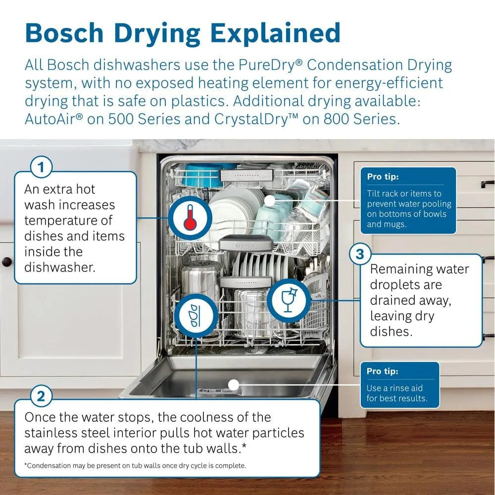 Bosch 800 Series 18 in. ADA Compact Front Control Dishwasher in Stainless Steel with Stainless Steel Tub and 3rd Rack, 44dBA