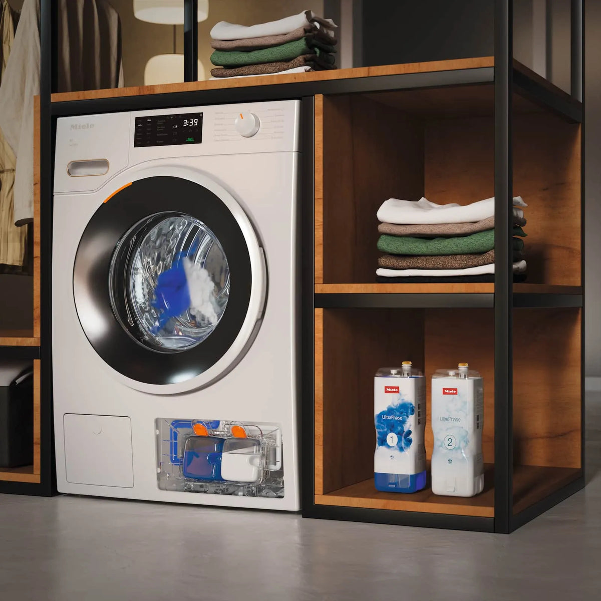 Front Load Washing Machine 9kg 1600rpm Automatic Detergent Dosing WiFi White