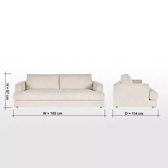 Hester 3-Seater Fabric Sofa