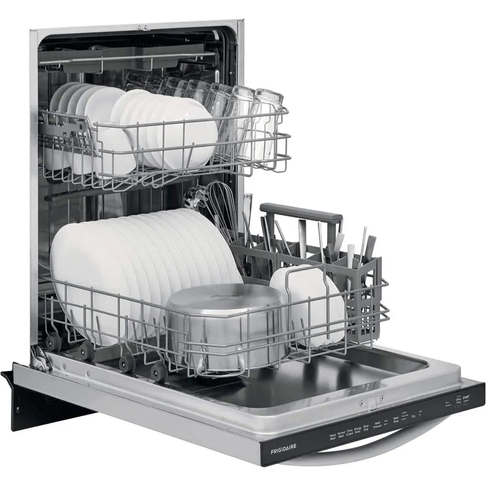 Frigidaire 24 in. Stainless Steel Top Control Built-In Tall Tub Dishwasher with Stainless Steel Tub and 3rd Level Rack, 49 dBA