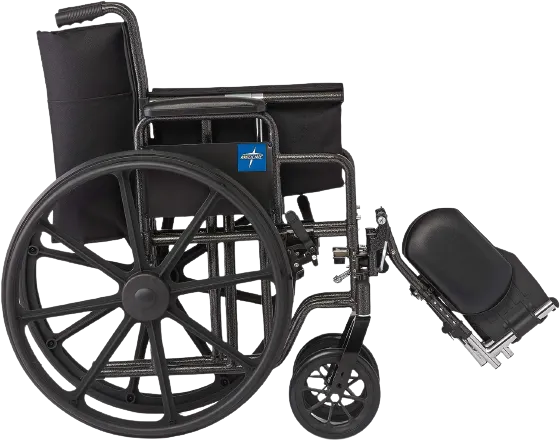 Drive Medical Blue Streak Wheelchair with Flip Back Desk Arms