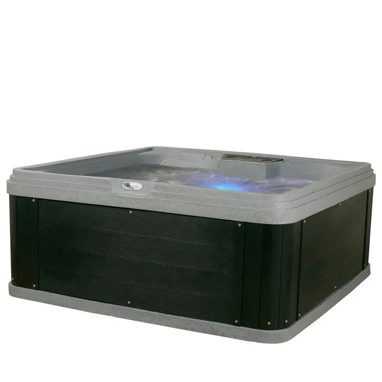 Soothe 7-Person 70 Stainless Jet Hot Tub with True Stainless Heater, Ozone Multi LED Lighting and Ice Bucket