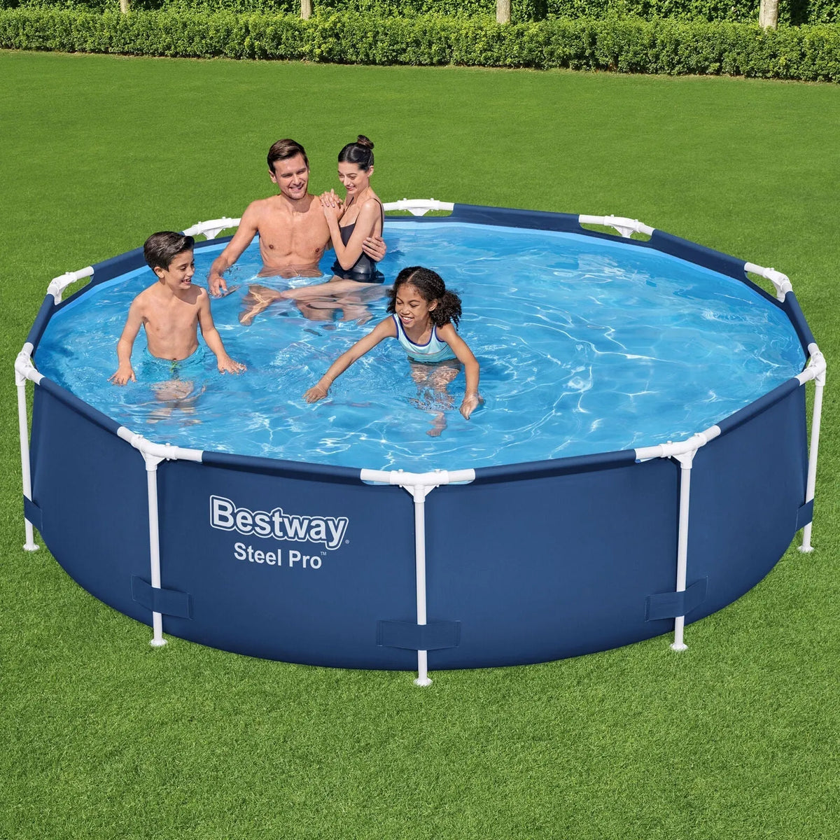 Bestway Steel Pro 10’x30″ Round Above Ground Swimming Pool Set with Filter Pump