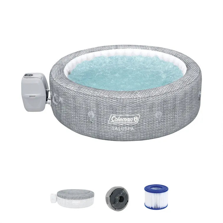 Bestway Coleman Sicily Airjet Inflatable Hot Tub With Energysense Cover, Grey