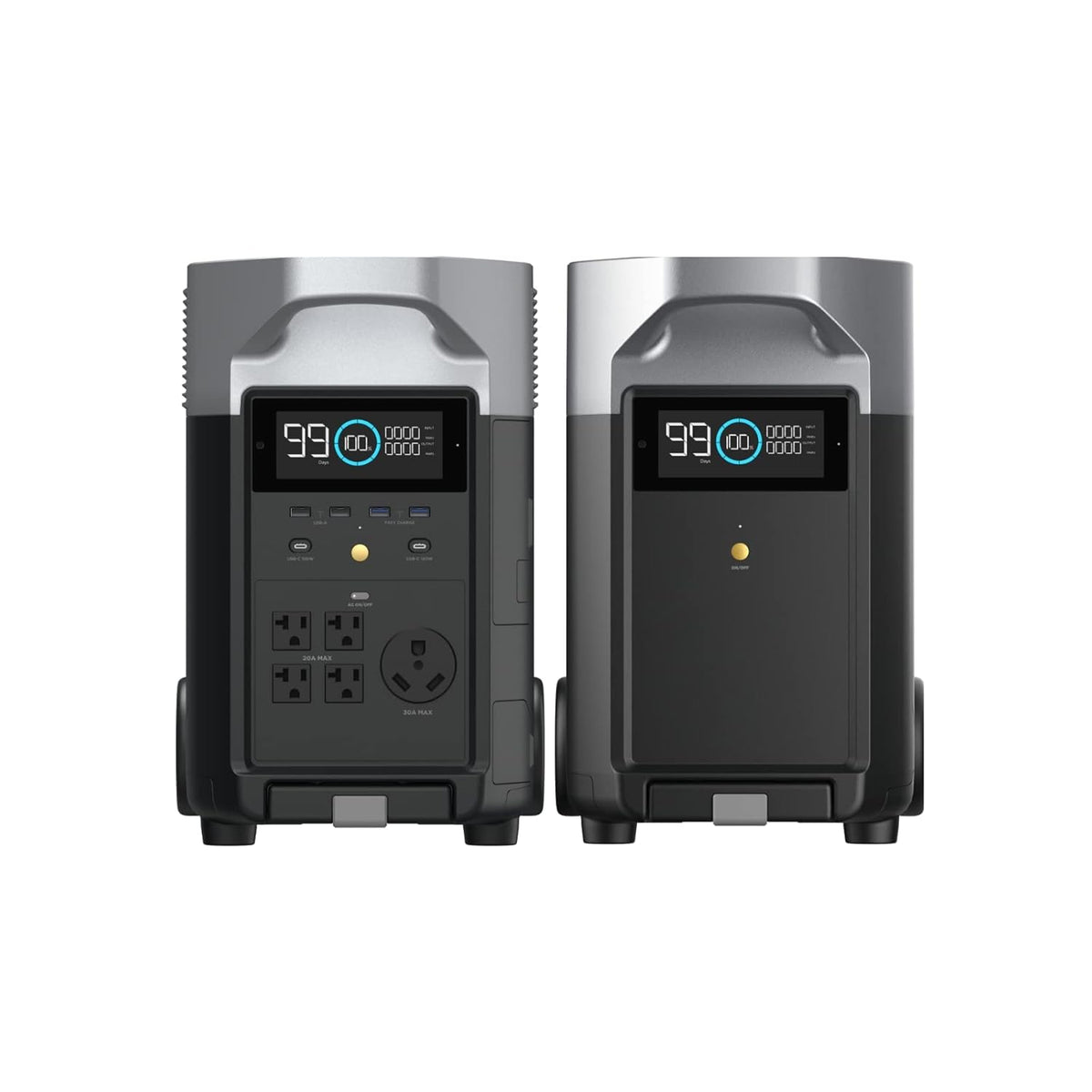 EF ECOFLOW Portable Power Station 3600Wh DELTA Pro, 120V AC Outlets x 5, 3600W, 2.7H Fast Charge, Lifepo4 Power Station