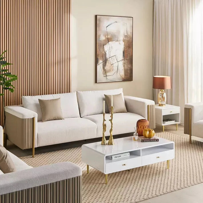 Allecia 4-Seater Fabric Sofa